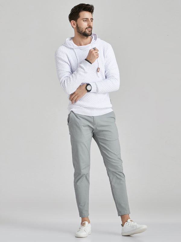 Bastien Beaumont — Hooded Pullover Knitwear Sports Casual Men's Sweater, alternate view 7