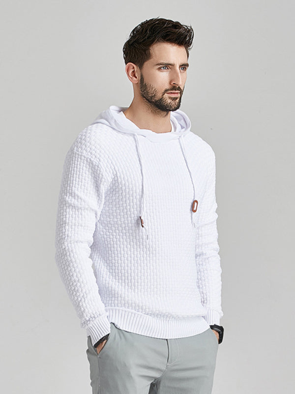 Bastien Beaumont — Hooded Pullover Knitwear Sports Casual Men's Sweater, alternate view 8