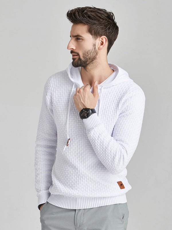 Bastien Beaumont — Hooded Pullover Knitwear Sports Casual Men's Sweater, alternate view 5