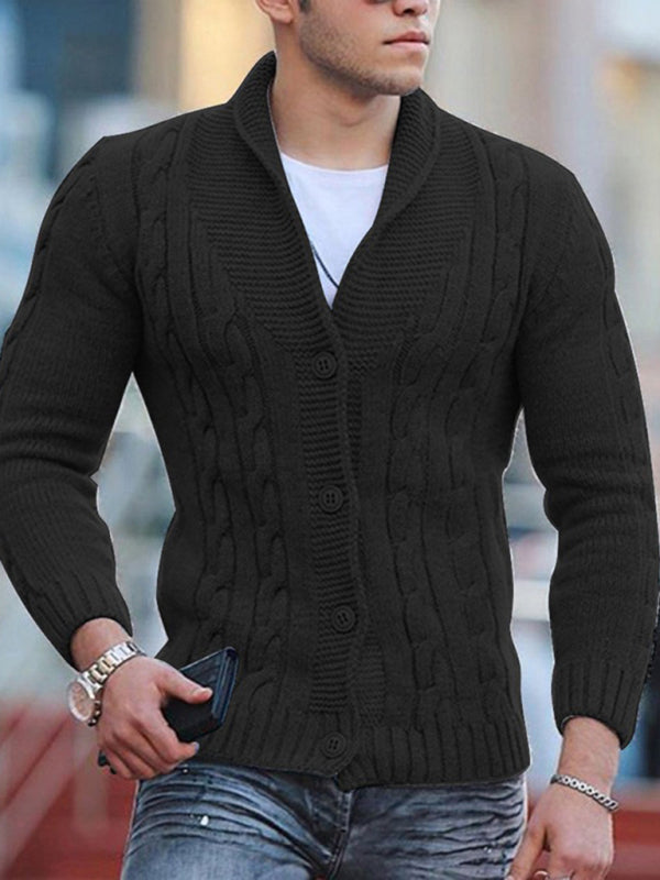Isidore Laurent — New Sweater Men's Knitted Cardigan Solid Color Slim Men's Jacket, alternate view 8