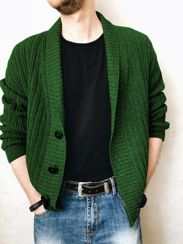 Thierry Laurent — Men's Casual Ribbed Open Front Cardigan, alternate view 5
