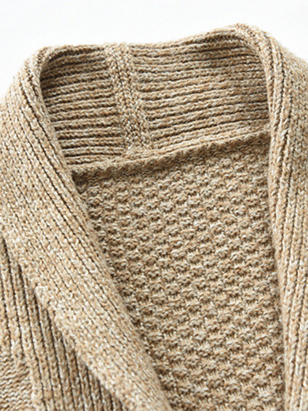Silas Beaumont — Men's Business Self Design Open Front Cardigan, alternate view 5