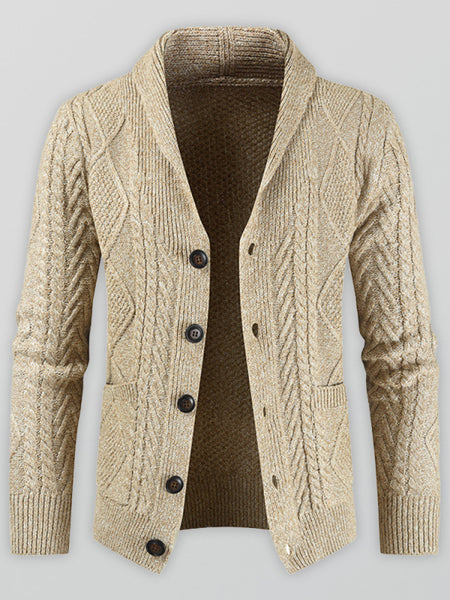 Men's Business Self Design Open Front Cardigan