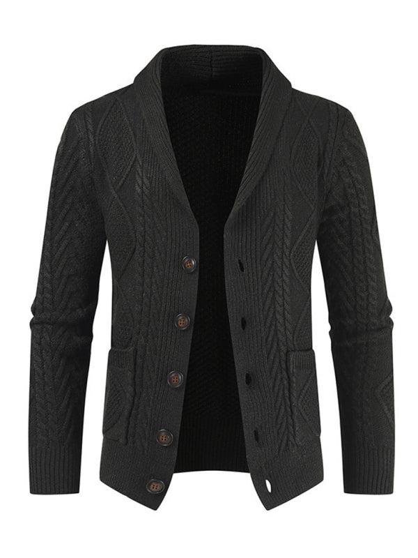 Silas Beaumont — Men's Business Self Design Open Front Cardigan