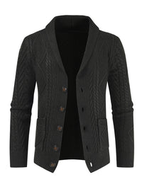 Silas Beaumont — Men's Business Self Design Open Front Cardigan
