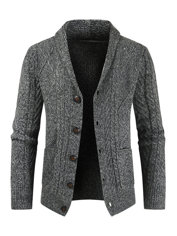 Silas Beaumont — Men's Business Self Design Open Front Cardigan, alternate view 2
