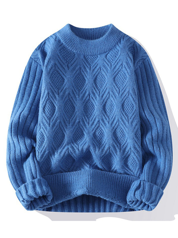 Griffin Beaumont — New Men's Loose Casual Round Neck Knitted Sweater, alternate view 3