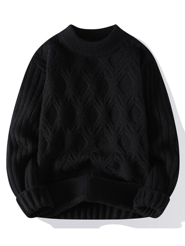Griffin Beaumont — New Men's Loose Casual Round Neck Knitted Sweater, alternate view 5