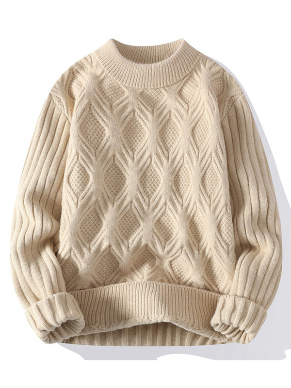 Griffin Beaumont — New Men's Loose Casual Round Neck Knitted Sweater, alternate view 2