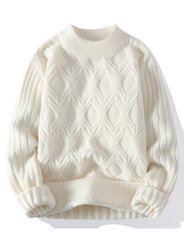 Griffin Beaumont — New Men's Loose Casual Round Neck Knitted Sweater