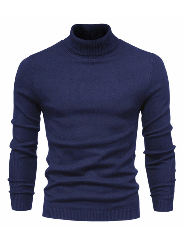 Laurent Beaumont — Turtleneck Men's Pullover Sweater Casual Knitwear, alternate view 8