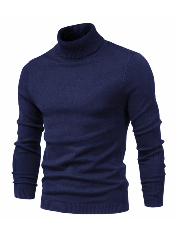 Laurent Beaumont — Turtleneck Men's Pullover Sweater Casual Knitwear, alternate view 9