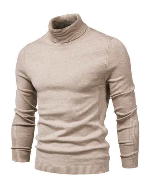 Laurent Beaumont — Turtleneck Men's Pullover Sweater Casual Knitwear, alternate view 7