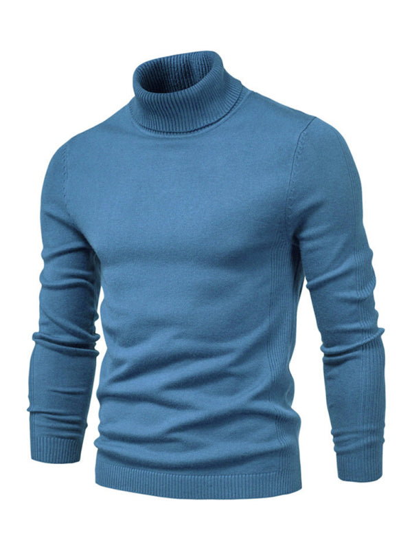 Laurent Beaumont — Turtleneck Men's Pullover Sweater Casual Knitwear, alternate view 13