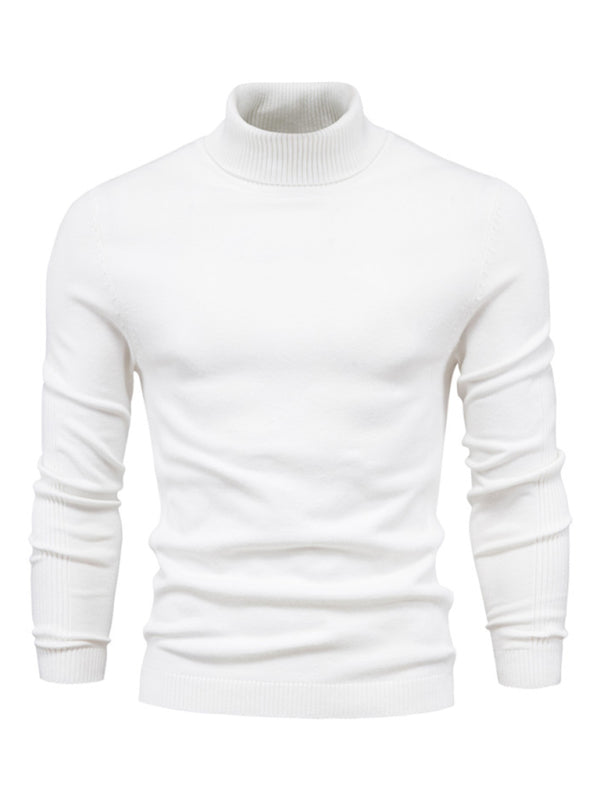 Laurent Beaumont — Turtleneck Men's Pullover Sweater Casual Knitwear, alternate view 4