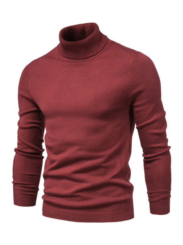 Laurent Beaumont — Turtleneck Men's Pullover Sweater Casual Knitwear, alternate view 3