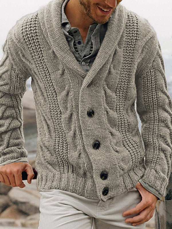 Laurent Laurent — New men's cardigan sweater base sweater large size sweater jacket