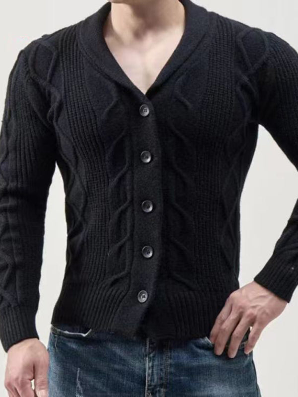 Laurent Laurent — New men's cardigan sweater base sweater large size sweater jacket, alternate view 5