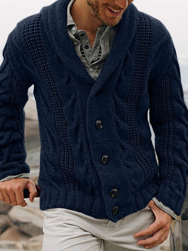 Laurent Laurent — New men's cardigan sweater base sweater large size sweater jacket, alternate view 4
