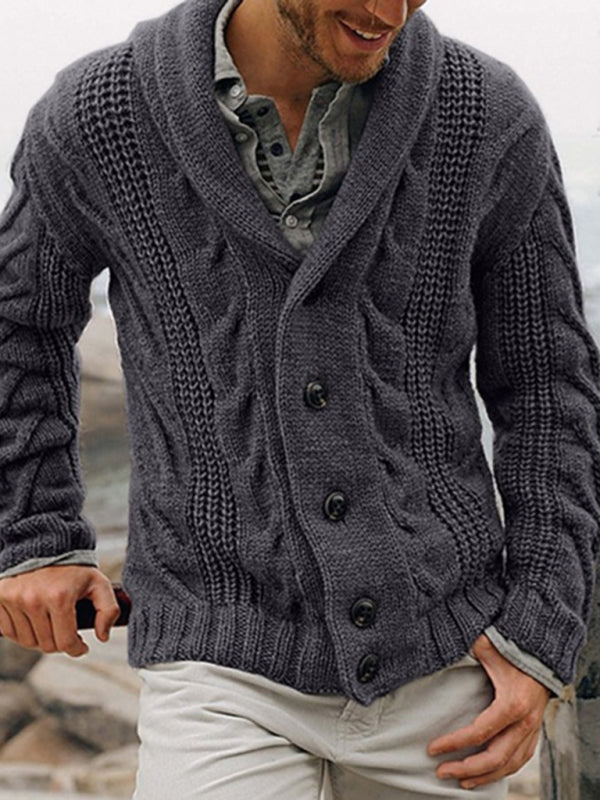 Laurent Laurent — New men's cardigan sweater base sweater large size sweater jacket, alternate view 3