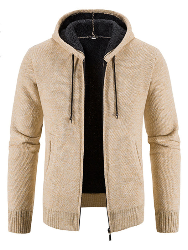 Frederic Laurent — Men's casual knitted hooded zipper jacket, alternate view 10