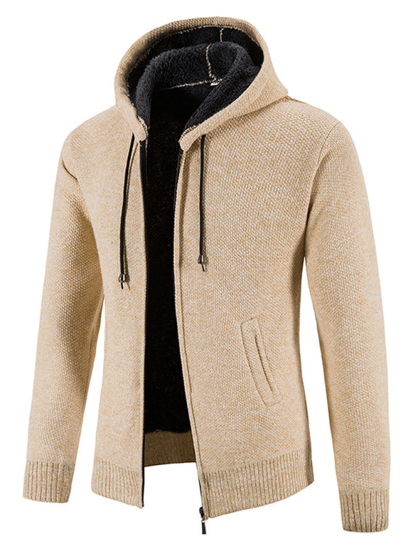 Frederic Laurent — Men's casual knitted hooded zipper jacket, alternate view 8