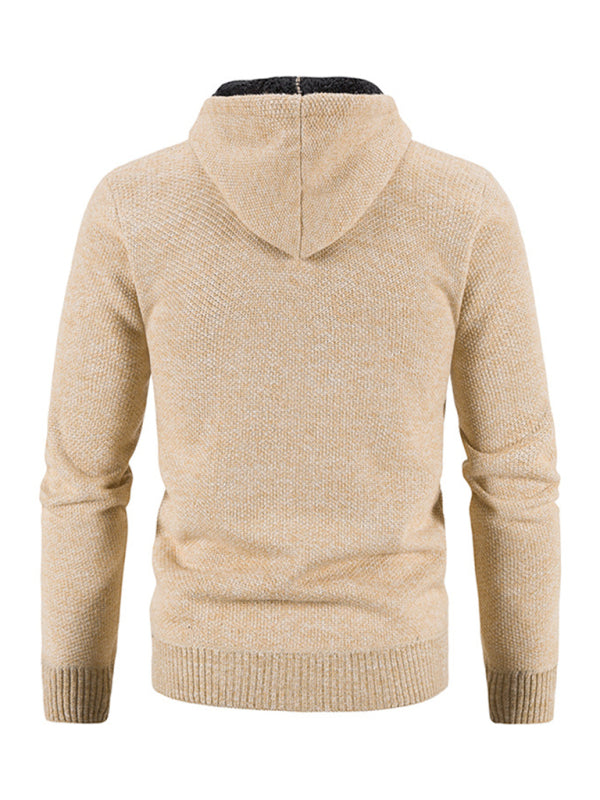 Frederic Laurent — Men's casual knitted hooded zipper jacket, alternate view 9