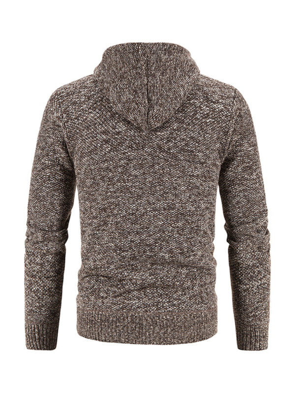 Frederic Laurent — Men's casual knitted hooded zipper jacket, alternate view 12
