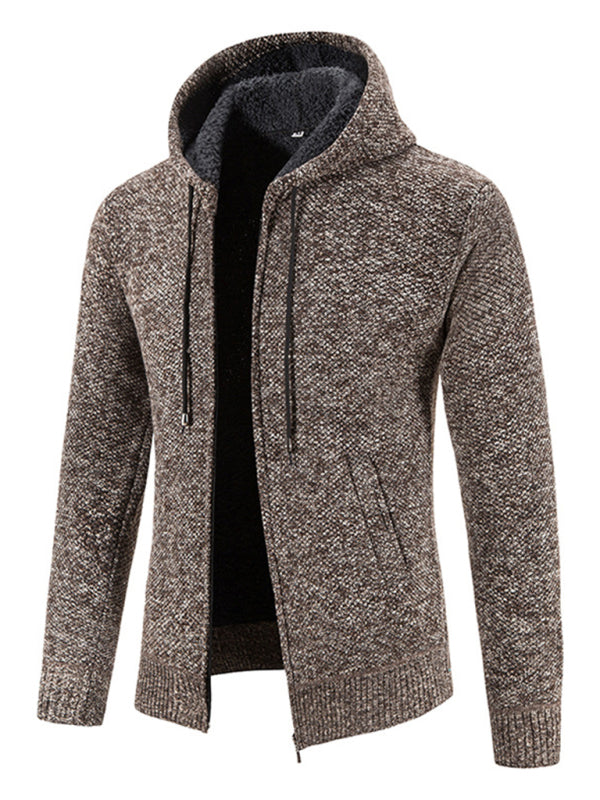 Frederic Laurent — Men's casual knitted hooded zipper jacket, alternate view 11
