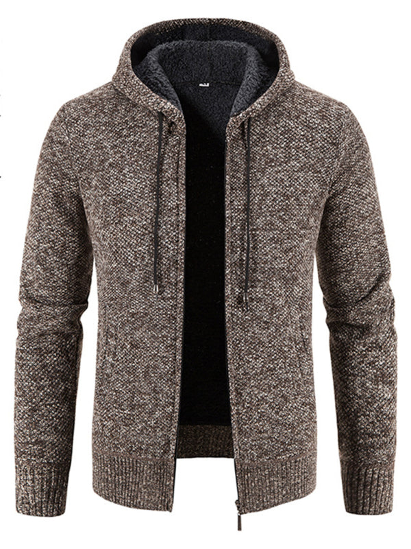 Frederic Laurent — Men's casual knitted hooded zipper jacket, alternate view 13