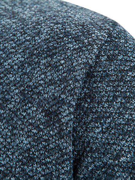 Men's casual stand collar knitted jacket