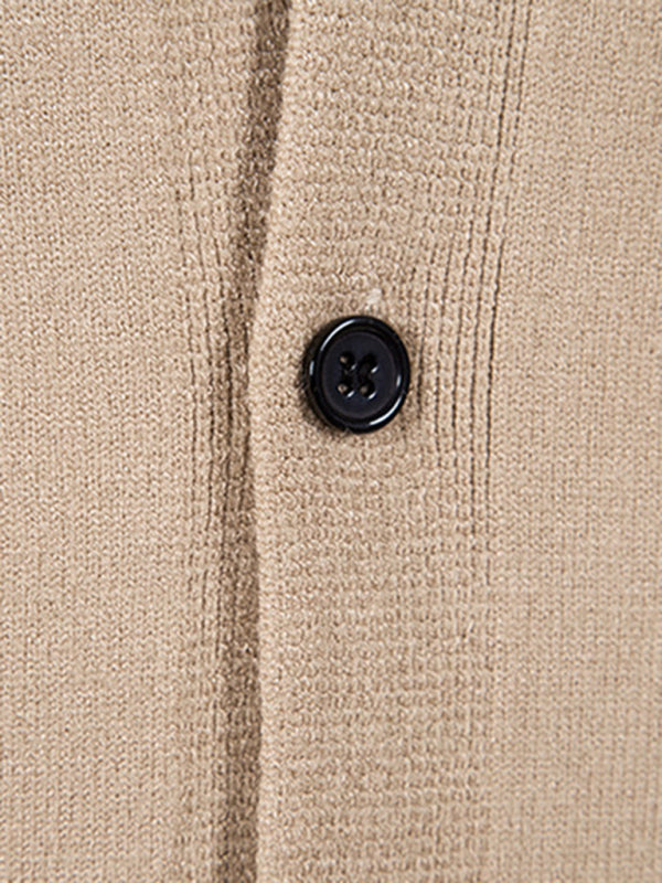 Alessandro Montclair — New men's casual solid color V-neck sweater cardigan sweater, alternate view 11