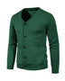 New men's casual solid color V-neck sweater cardigan sweater