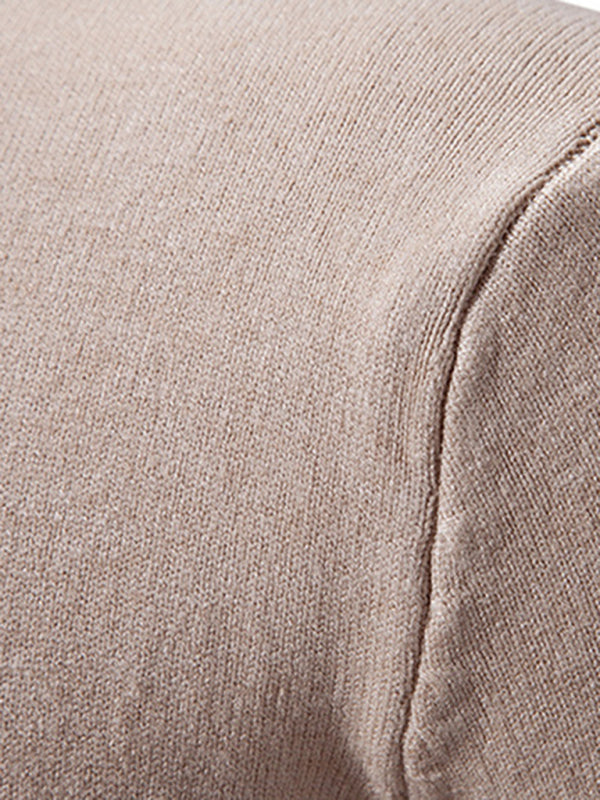 Zacharie Laurent — Men's casual solid color sweater half zipper pullover stand collar sweater, alternate view 13