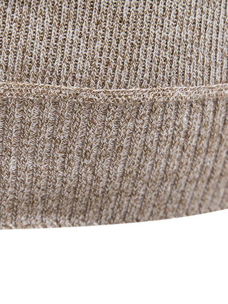 Men's stand-up collar thickened patchwork half-zip lapel sweater pullover sweater