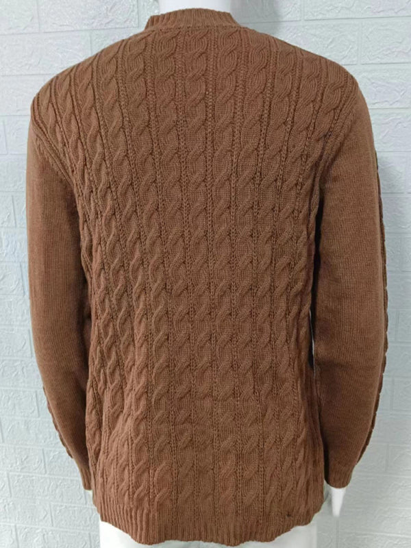 Cassian Laurent — Men's new solid color zipper half turtleneck long sleeve sweater, alternate view 2