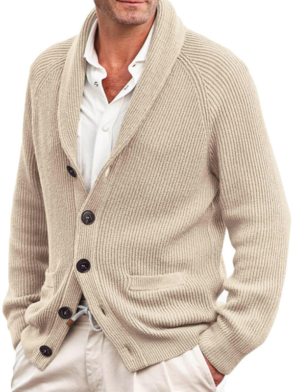 Alessandro Laurent — Men's new style lapel long sleeve knitted jacket fashion sweater, alternate view 2