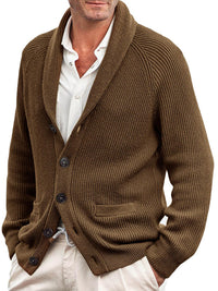 Alessandro Laurent — Men's new style lapel long sleeve knitted jacket fashion sweater