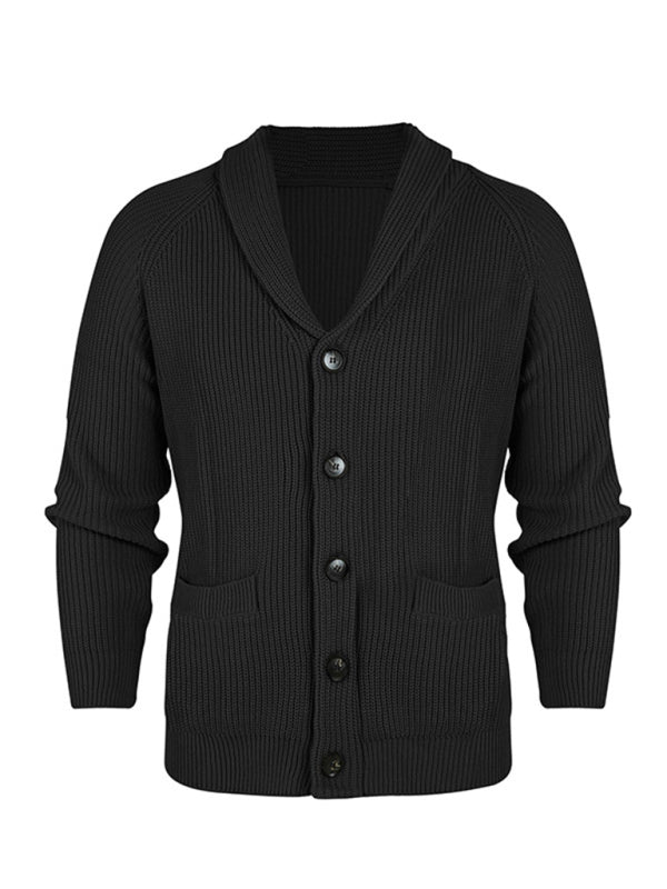 Alessandro Laurent — Men's new style lapel long sleeve knitted jacket fashion sweater, alternate view 3