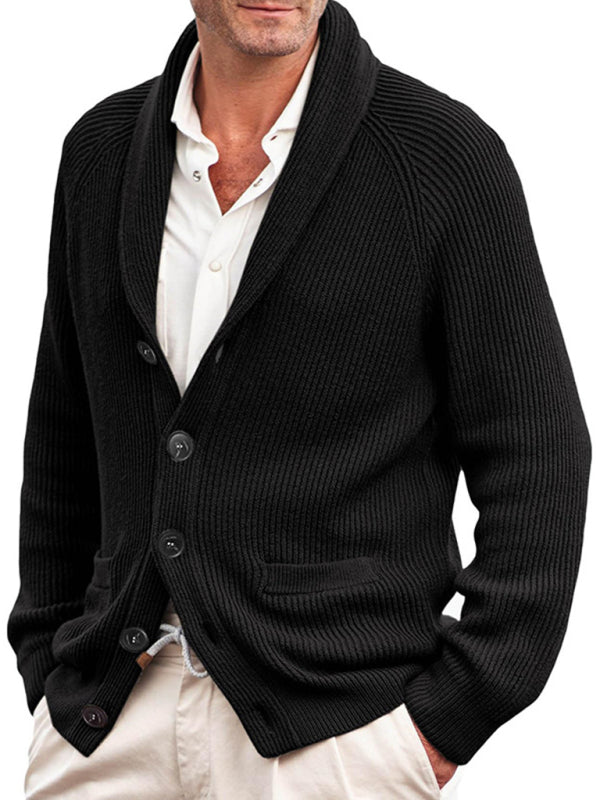 Alessandro Laurent — Men's new style lapel long sleeve knitted jacket fashion sweater, alternate view 4