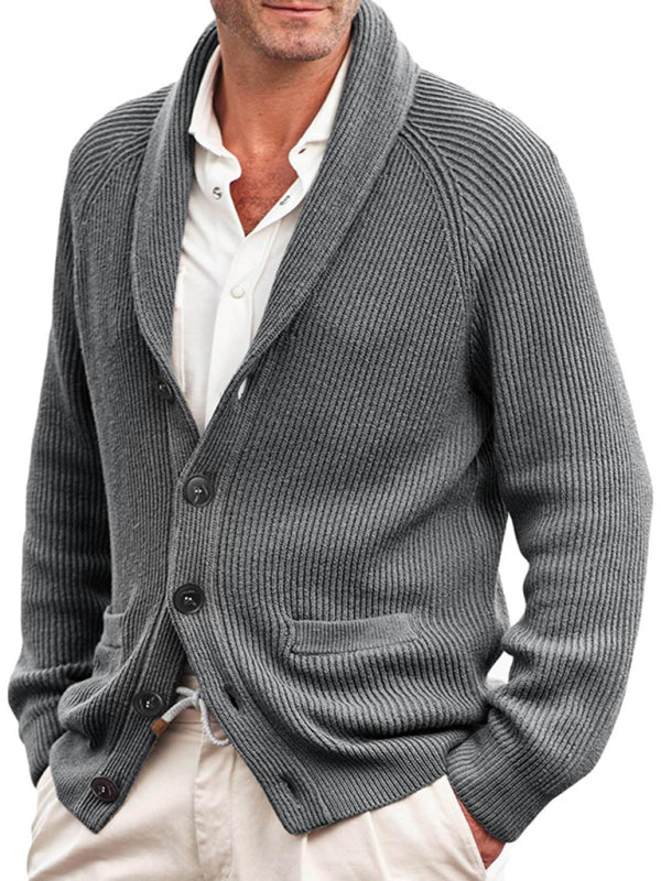 Alessandro Laurent — Men's new style lapel long sleeve knitted jacket fashion sweater, alternate view 5