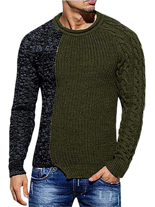 Damian Laurent — Men's new round neck long sleeve knitted slim sweater