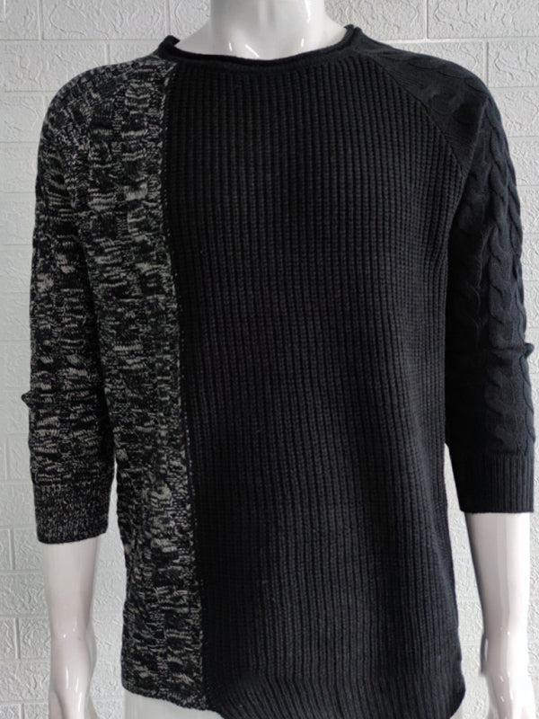 Damian Laurent — Men's new round neck long sleeve knitted slim sweater, alternate view 12