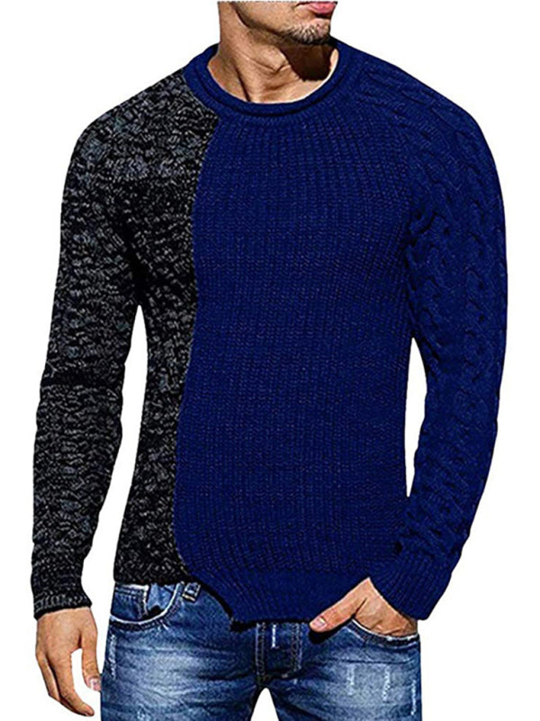 Damian Laurent — Men's new round neck long sleeve knitted slim sweater, alternate view 10