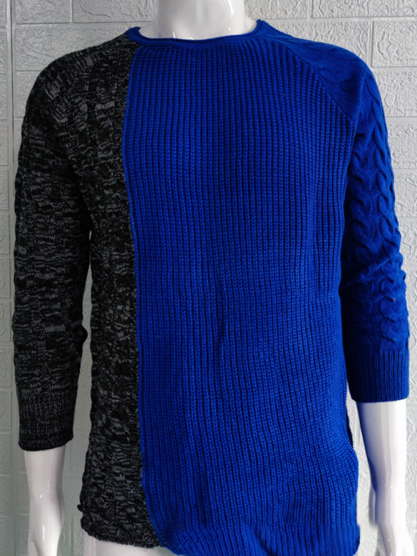 Damian Laurent — Men's new round neck long sleeve knitted slim sweater, alternate view 9
