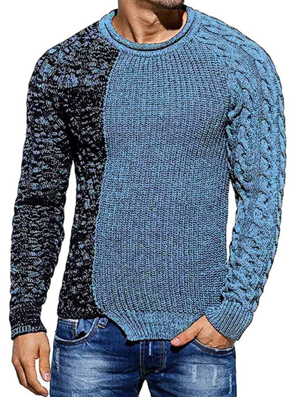 Damian Laurent — Men's new round neck long sleeve knitted slim sweater, alternate view 15