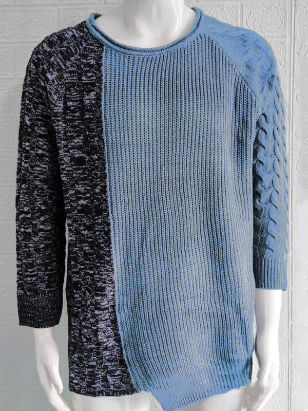 Damian Laurent — Men's new round neck long sleeve knitted slim sweater, alternate view 14