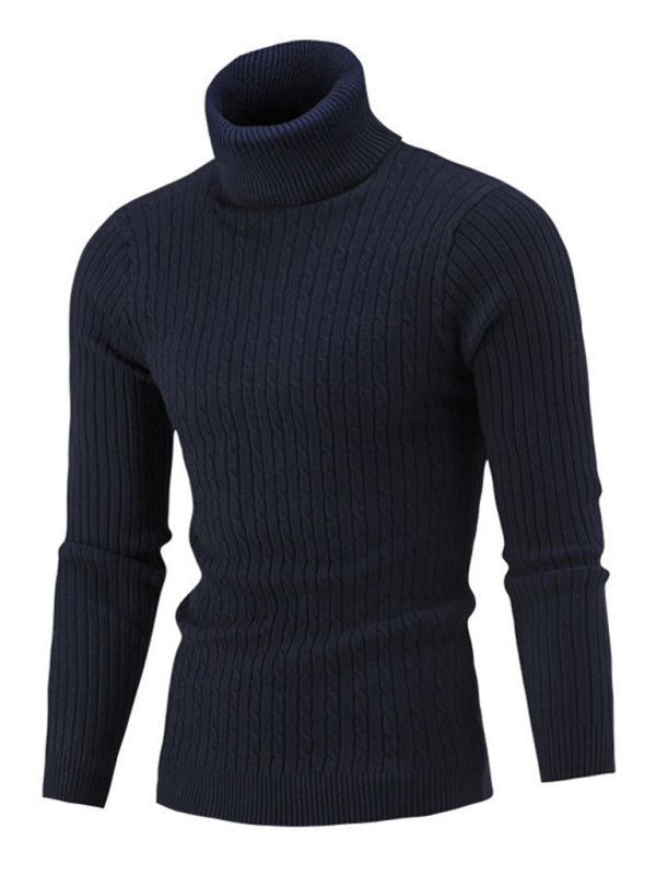 Vincenzo Beaumont — Men's turtleneck casual tight stretch sweater, alternate view 9