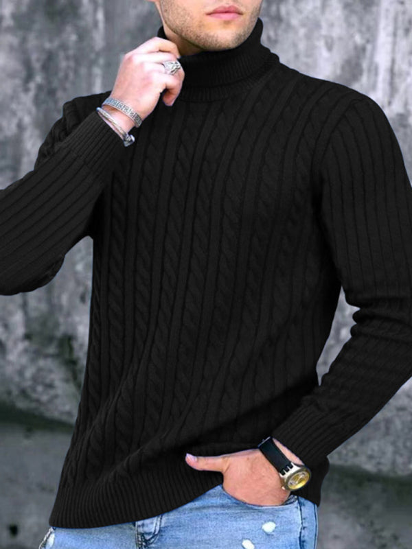 Vincenzo Beaumont — Men's turtleneck casual tight stretch sweater, alternate view 14