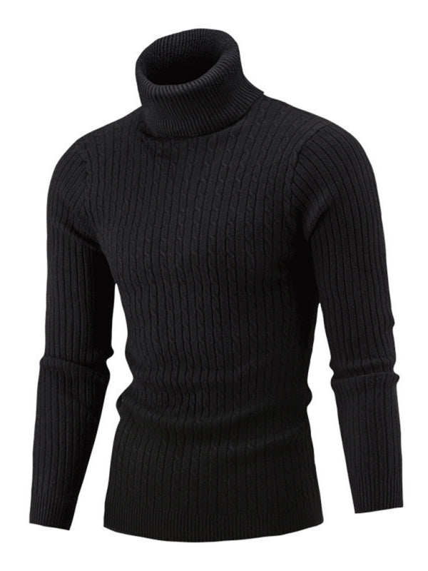 Vincenzo Beaumont — Men's turtleneck casual tight stretch sweater, alternate view 12